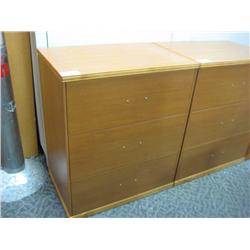 3 Drawer Oak Lateral File Cabinet