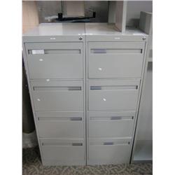 2 Grey File Cabinets