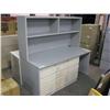 Image 1 : Grey Desk C/w Hutch