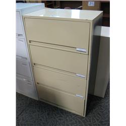 Cream 4  Drawer File Cabinet