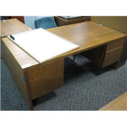 Oak Double  Pedestal Desk