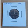 1951 Half Moon 5 Nickel Variety