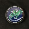 Image 1 : MARKUS NASLUND SIGNED VANCOUVER CANUCKS PUCK GCG HOLO