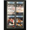 Image 1 : LOT OF 4 GCG GRADED NHL STAR CARDS