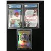 Image 1 : LOT OF 3 GCG GRADED NFL STAR CARDS