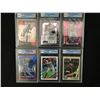 Image 1 : LOT OF 6 GCG GRADED MLB STAR CARDS