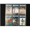 Image 1 : LOT OF 6 GCG GRADED NFL STAR CARDS