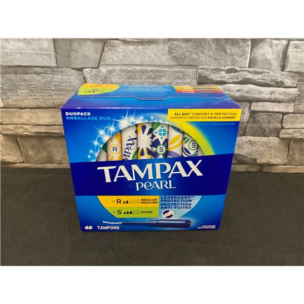 Tampax Pearl DuoPack 26 Regular 22 Super 48 Pack Tampons