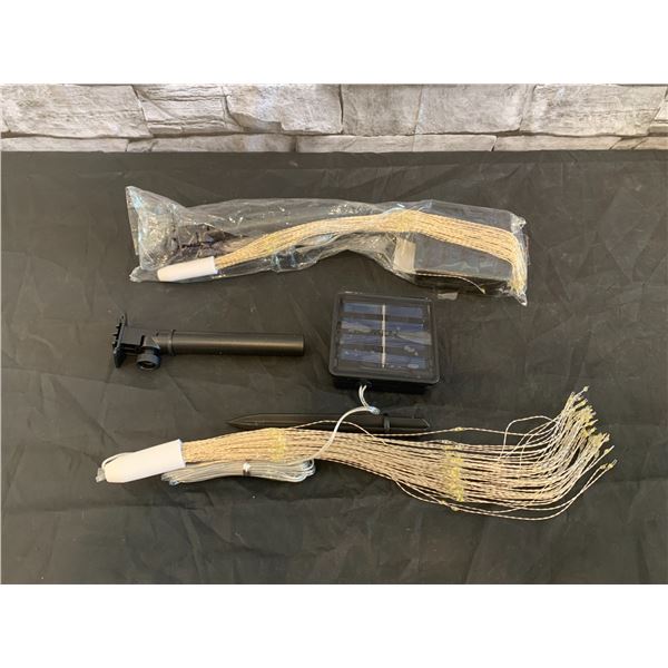 Lot of 2 Garden String Lights Solar Powered