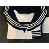 Image 3 : School Girl Cosplay Uniform Dark Blue White Tie Small