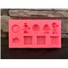 Image 1 : 9 Cavity Silicone Fondant Molds Mario