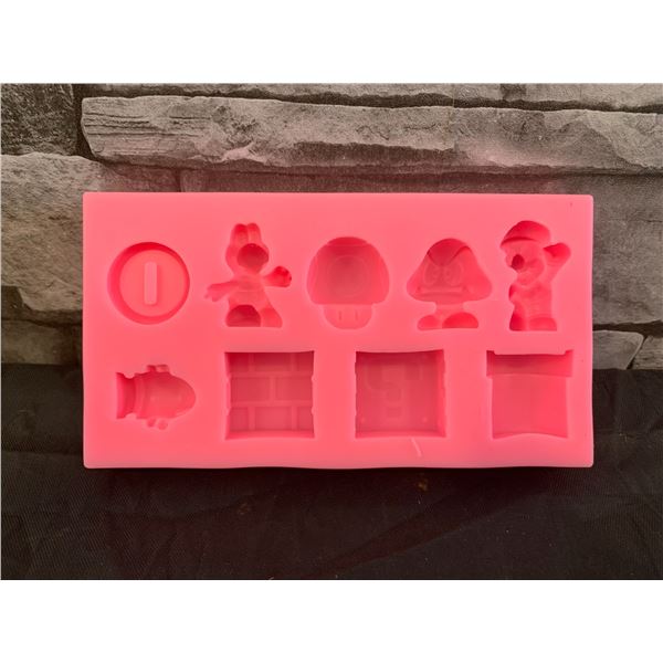 9 Cavity Silicone Fondant Molds Mario