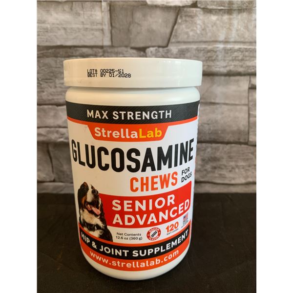 Glucosamine Chews for Dogs Senior Advanced for Hip And Joint 120 Chews