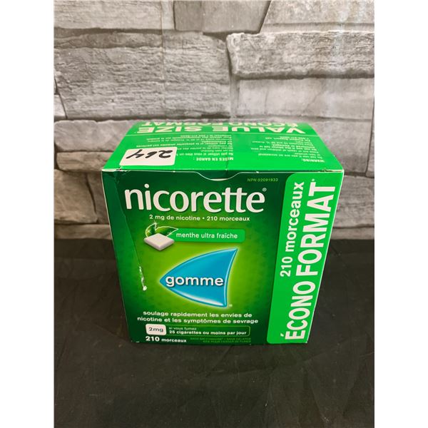 Nicorette Gum 2 mg Mint 210 Pcs Value Size Stop Smoking