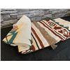 Image 2 : Touchat Native American Blanket Western Décor 50"x60" Beige