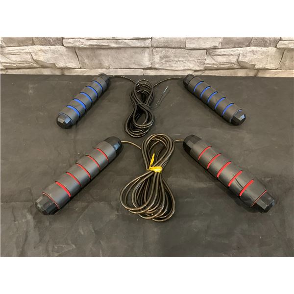 Lot of 2 Skipping Ropes - Blue & Red