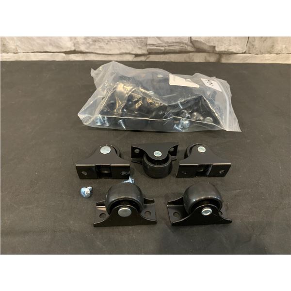 20 Pcs 1" Caster Wheels Rigid Fixed Casters