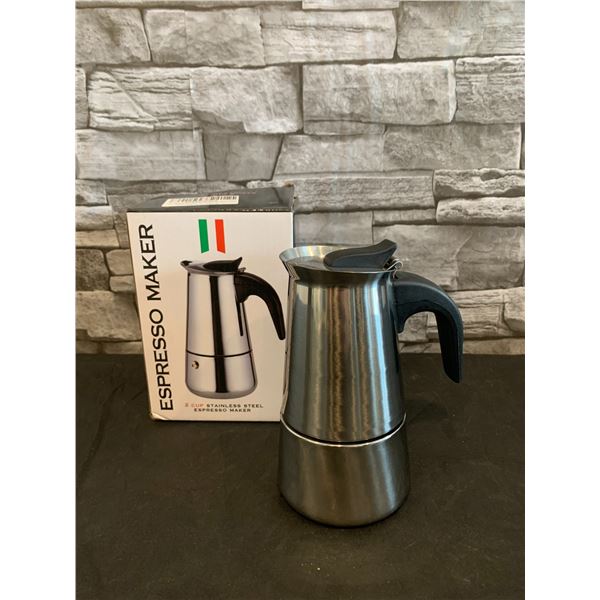 2 Cup Espresso Maker Stainless Steel