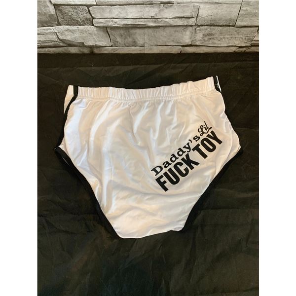 Womans Yoga Booty Shorts - Daddy's Lil Fuck - Toy Size Small