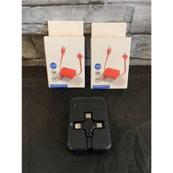 Charging Cable 2 Pack Micro/ Lightning/ Type-C