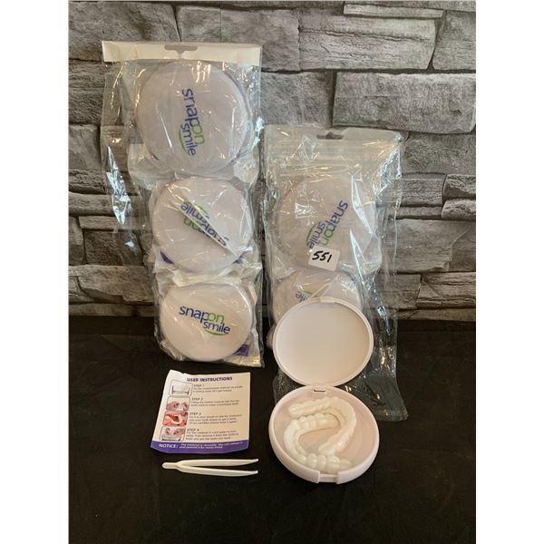 Lot of 2 Snap On Smile Temporary Resin Perfect Fit Teeth Whitening Fake Tooth Cover 3 Pack