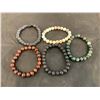 Image 1 : Wrcxstone Natural 8mm Semi Precious Gemstone Healing Crystal Stretch Bracelet - 5 Pack