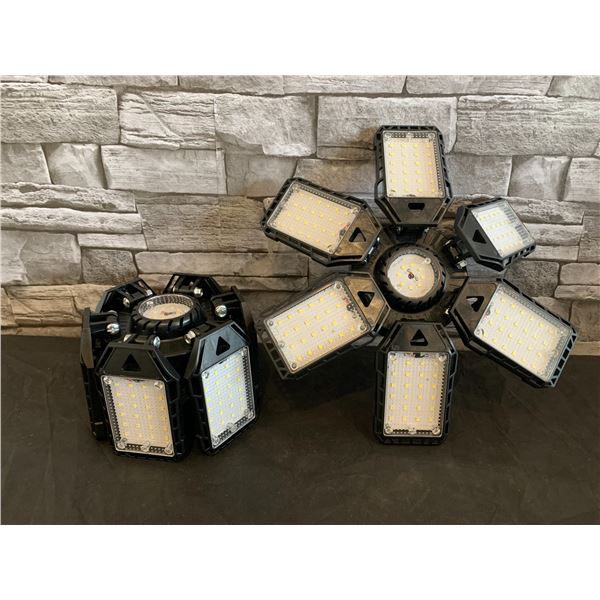 Aoretic LED Garage Lights Bulb 2 Pack 6 +1 Deformable Panels