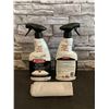 Image 2 : Lot of 2 - 710ml Weiman Quartz Clean & Shine With Micro Fiber Cloth