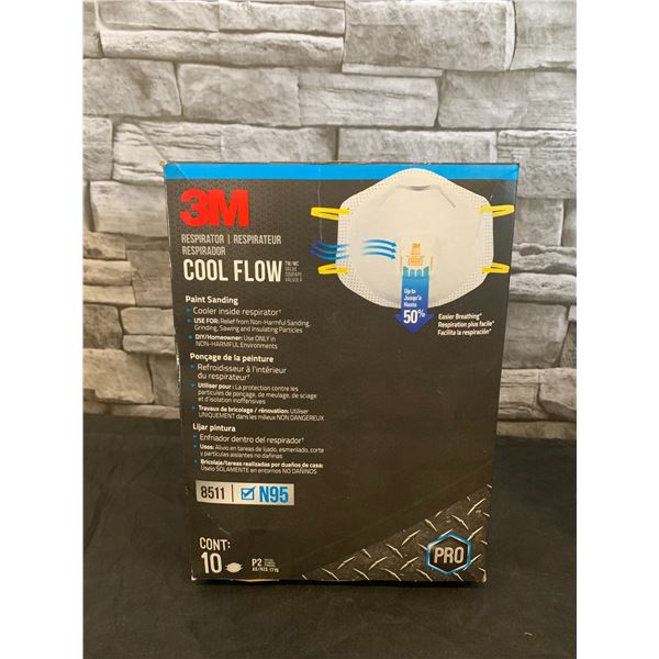 3M Respirator Cool Flow Pro N95 - 10 Pack