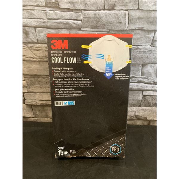 3M Respirator Cool Flow Pro N95 - 15  Pack