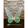 Image 1 : LED Lightup Fairy Light Wings Green With Wand