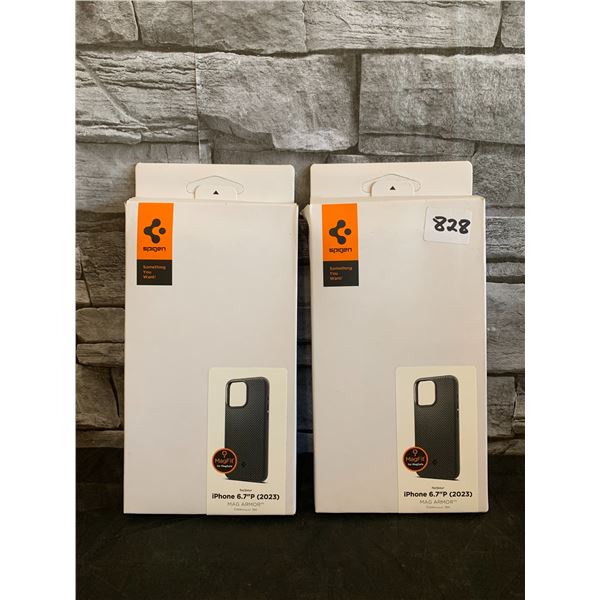 Lot of 2 Spigen for Iphone 6.7"p (2023) Mag Armor