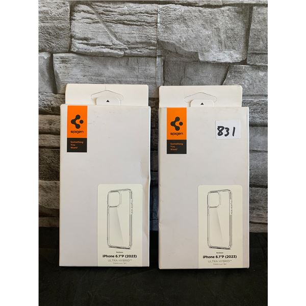 Lot of 2 Spigen for Iphone 6.1"p (2023) Ultra Hybrid
