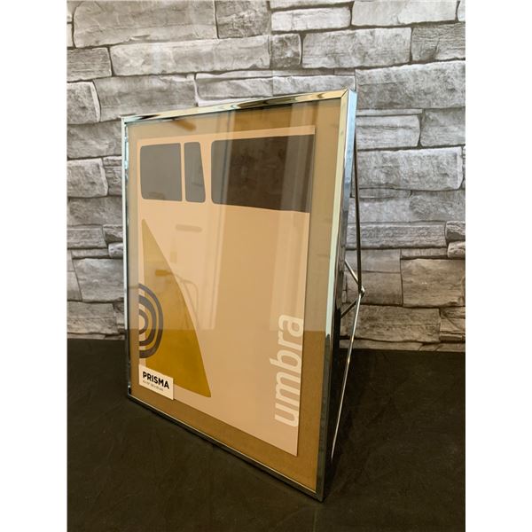 Umbro Prisma 8x10 Picture Frame for Desktop or Wall Chrome