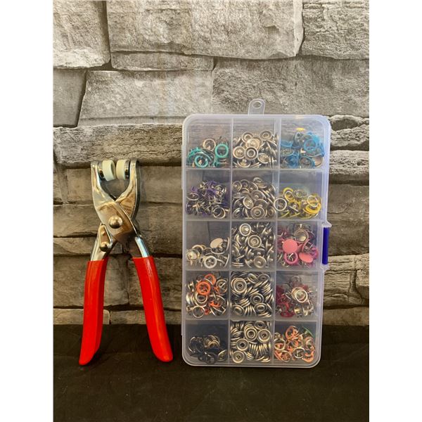 Metal Snap Buttons - 5 Prong Button Kit With Crimping Plyers