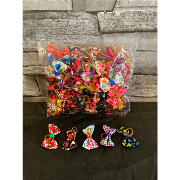 100 Pcs Summer Dog Collar Bow Ties Set for Small Dogs