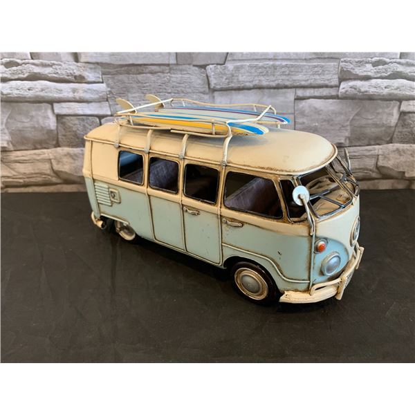 Hand Welded And Painted Classic VW Van 11" W/Rack