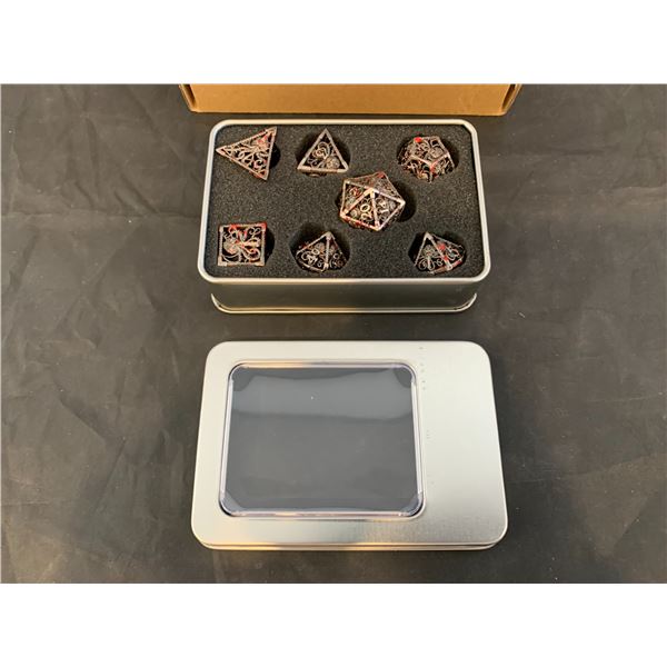 DND Metal Stripe Dice Set 7 Pcs Set