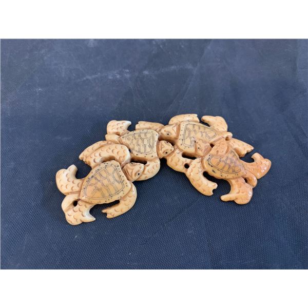 Carved Cowbone Tortoise Decoration