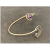 Image 1 : Brass & Amethyst Spiral Bangle