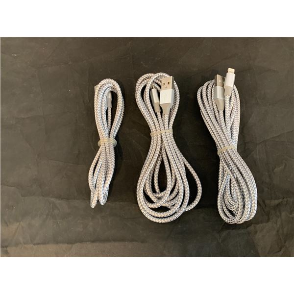 Lot of 3 USB to Lightning Charger Cords