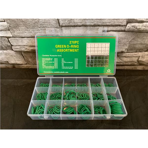 270 Pc Green o-Ring Assortment Contains 18 Popular Sizes