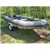 Image 2 : Zodiac 14ft. Hunt & Fish inflatable boat FH14 s/n Z24922 c/w Fishing deck, Trailer - homemade, c/w e