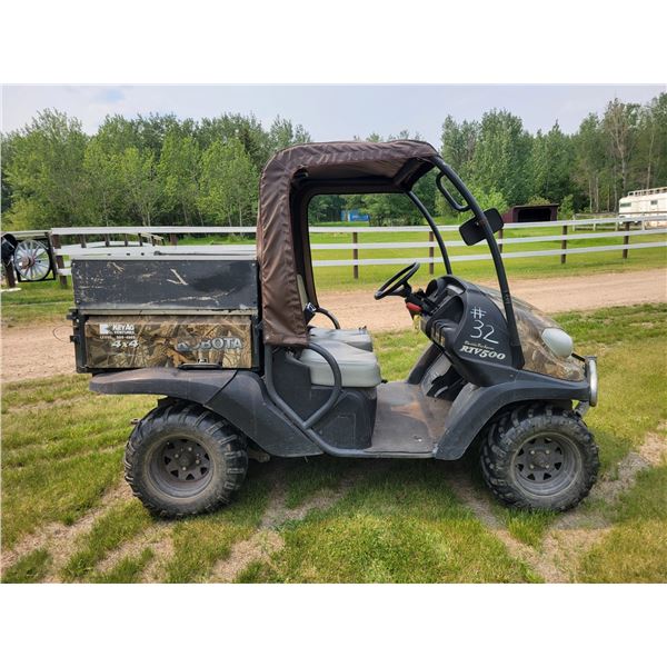 2009 Kubota RTV 500 4x4 s/n 9A4029 1410 hrs. hyd. dump box