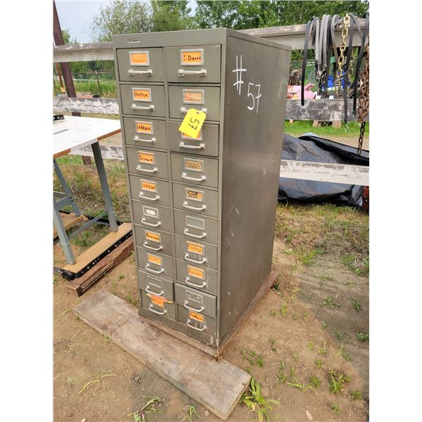 Cabinet with misc. screws, parts