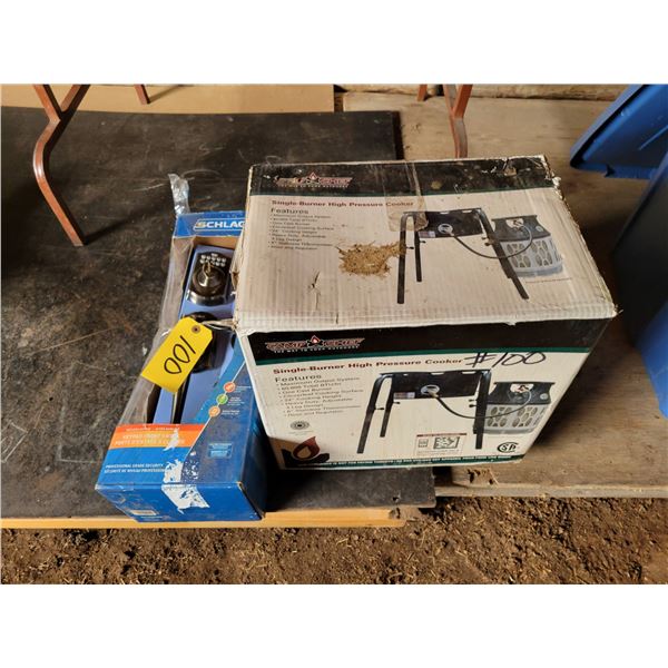 Propane single burner, lock set