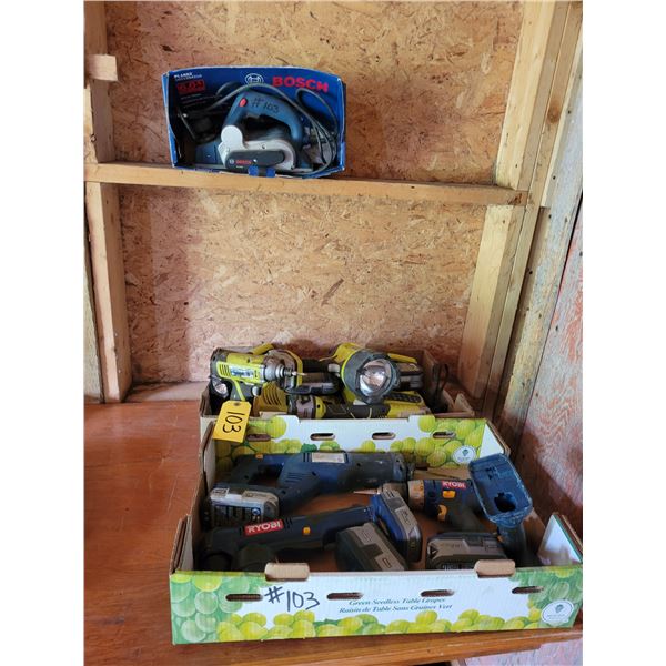 Ryobi Cordless tools, Bosch planer 3/4in.