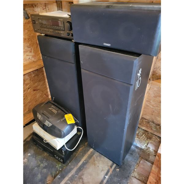 Qty of stereo equipment & speakers