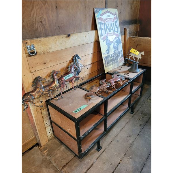 Metal stand, horse wall ornaments