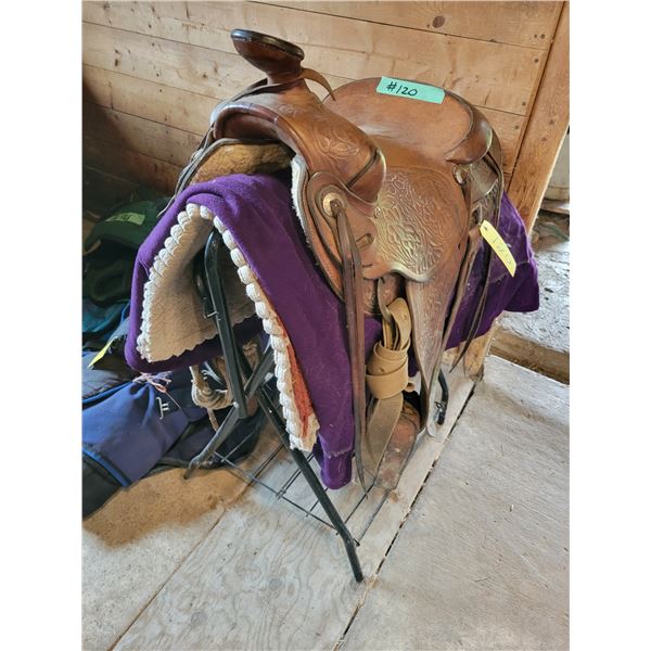 Western Rawhide 15in. rope saddle